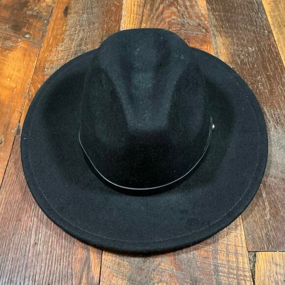 Free People Black Wool Hat - Picture 1 of 8
